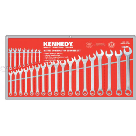 Sada klíčů očkoploché profesionání chrom - metrické 6-32mm 26.dílná sada, Kennedy KEN5822910K