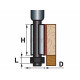 Fréza ořezávací do dřeva, D12,7xH25, stopka 8mm, EXTOL 8802123